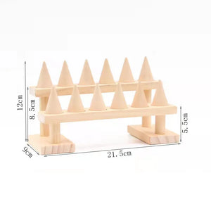 Ring Wood Jewelry Display Stand Organizer Boho Jewelry Storage