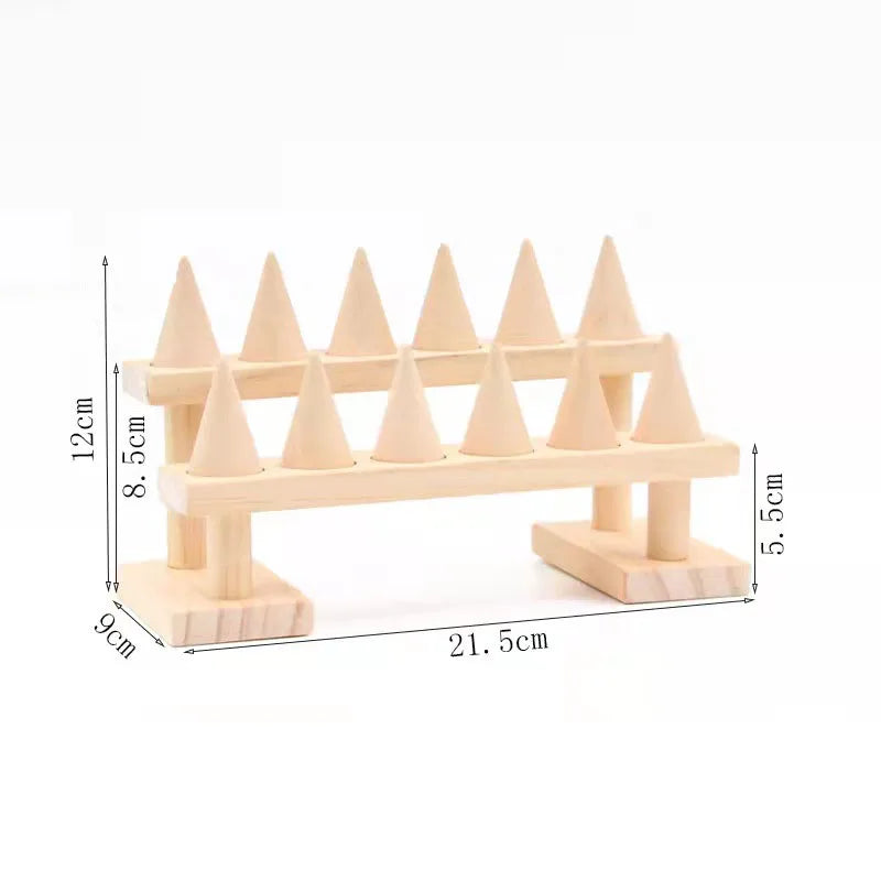 Ring Wood Jewelry Display Stand Organizer Boho Jewelry Storage