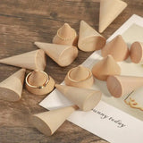 Ring Wood Jewelry Display Stand Organizer Event Holder Wooden Base Decor
