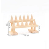 Ring Wood Jewelry Display Stand Organizer Event Holder Wooden Base Decor