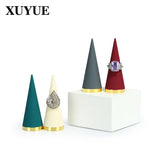 Metal finger ring display stand cone spot