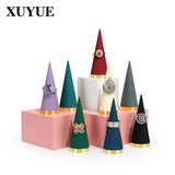 Metal finger ring display stand cone spot