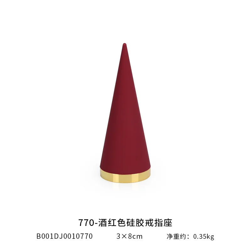 Metal Ring Display Stand Cone for Jewelry Photos Props