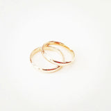Rose 585 Couple Engagement Ring 4MM Width Wedding Rings