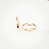 Rose 585 Couple Engagement Ring 4MM Width Wedding Rings