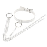 Punk Leather Collar Necklace Choker Chain