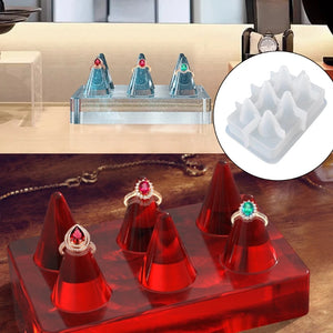 Epoxy Resin Rings Display Stand Mold Jewelry Organizer Holder