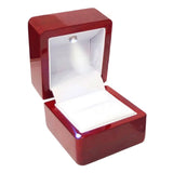 Velvet Ring Display Box LED Light Red
