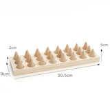 Rings Display Stand 24-Bit Cone Rack Wood Eco-Friendly Thick Tray Rings Storage