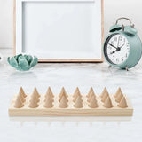 Rings Display Stand 24-Bit Cone Rack Wood Eco-Friendly Thick Tray Rings Storage