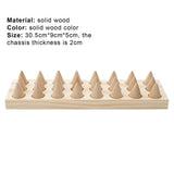 Rings Display Stand 24-Bit Cone Rack Wood Eco-Friendly Thick Tray Rings Storage