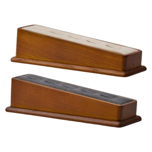 Wooden Rings Display Stand Holds 5 Rings Organizer Rack
