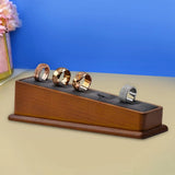 Wooden Rings Display Stand Holds 5 Rings Organizer Rack
