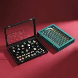 Jewelry Organizer Tray with Clear Lid Velvet Drawer Insert