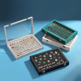 Jewelry Organizer Tray with Clear Lid Velvet Drawer Insert