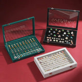 Jewelry Organizer Tray with Clear Lid Velvet Drawer Insert