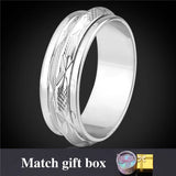 Men's Rotatable Circle Silver Ring R106