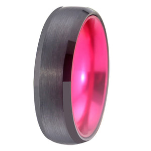 6MM Wedding Ring Tungsten Pink Aluminum Engagement Ring