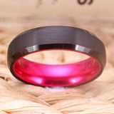 6MM Wedding Ring Tungsten Pink Aluminum Engagement Ring