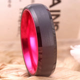 6MM Wedding Ring Tungsten Pink Aluminum Engagement Ring
