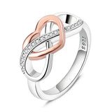 925 Silver Twisted Snake Rings Rose Stackable Wedding Party Engagement Jewelry