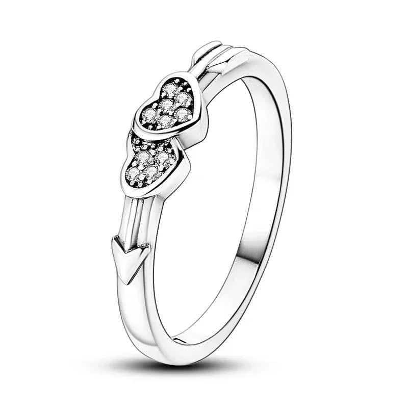 925 Silver Twisted Snake Rings Rose Stackable Wedding Party Engagement Jewelry
