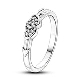 925 Silver Twisted Snake Rings Rose Stackable Wedding Party Engagement Jewelry