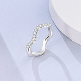 925 Silver Twisted Snake Rings Rose Stackable Wedding Party Engagement Jewelry