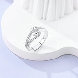 925 Silver Twisted Snake Rings Rose Stackable Wedding Party Engagement Jewelry