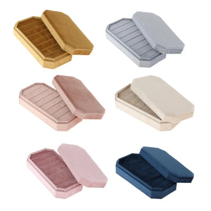 Rings Holder Jewelry Storage Container Velvet Rings Box for Women Girls