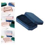 Velvet Rings Holder with Lid Organizer for Dress Tables