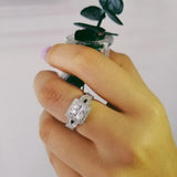 Princess Cut Engagement Wedding Ring Twisted Band R753