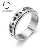 6pcs Stainless Steel Spinner Rings Set for Anxiety Relief