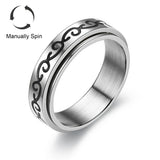 6pcs Stainless Steel Spinner Rings Set for Anxiety Relief