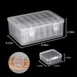 Transparent Square Earrings Case Jewelry Storage Box