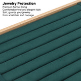 Earrings Rings Tray Insert Soft Lining 7 Rows for Home Trade Show