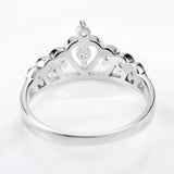 Crystal Crown Ring for Women Wedding Anniversary Party