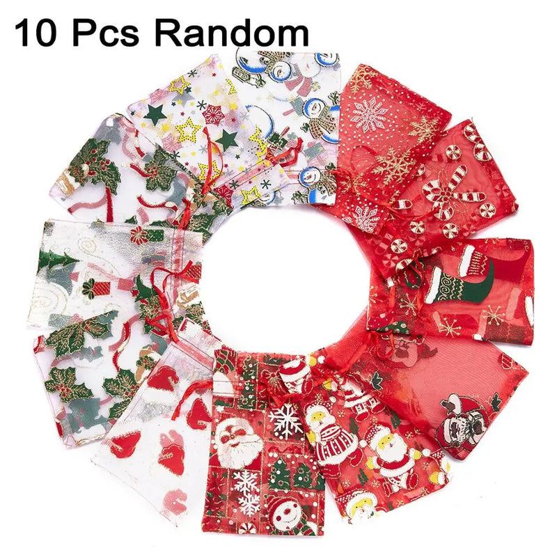 Rinhoo Christmas Santa Claus Elk Snowflake Bracelet Earring Jewelry