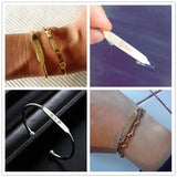 Rinhoo Bar Engraved Bracelets Copper Bangle for Women