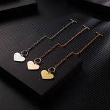 Rinhoo Love Heart Bracelet Stainless Steel Engrave Name Letters Word Charm Jewel