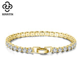 925 Silver CZ Tennis Bracelet for Women 2/3/4mm Chain Jewelry