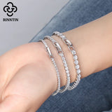 925 Silver CZ Tennis Bracelet for Women 2/3/4mm Chain Jewelry