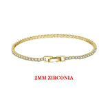 Rinntin 14K Plated CZ Tennis Bracelet for Women