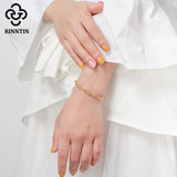 Paperclip Link Chain Bracelet 925 Sterling Silver Plated Hand Jewelry