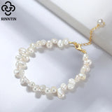 Vintage Freshwater Pearl Bracelet 925 Silver Girl's Bangles