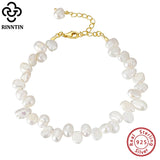 Vintage Freshwater Pearl Bracelet 925 Silver Girl's Bangles