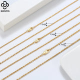 925 Silver 1.2mm Diamond-Cut Rope Chain Necklace for Women