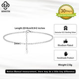925 Silver 2mm Ball Bead Chain Anklet Women 14K Foot Bracelet Ankle Jewelry