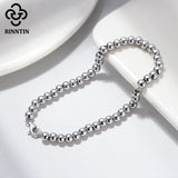 925 Silver Bead Ball Chain Bracelet for Women Men SB103