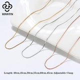 925 Sterling Silver Women's Box Chain Necklace Jewelry